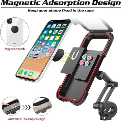 Waterproof Bike Mobile Phone Holder Stand Motorcycle Mobile Stand Waterproof Mobile Phone Case