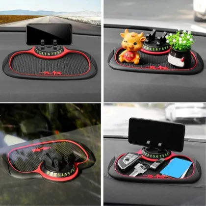 4 In 1 Non Slip Car Desk Mobile Pad, Car Dashboard Stand, Anti-Slip Car Dashboard Mobile Holder