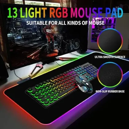 Rgb Mouse Pad RGB Keyboard Mat Gaming Keyboard Mouse Pad Rgb Gaming Mouse Pad Large Computer Mat Pad