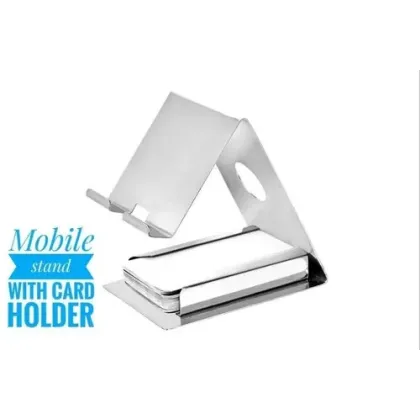 Metal Mobile Stand With Card Holder